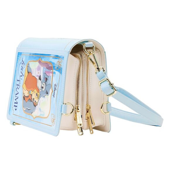 Loungefly‎ Lady and the Tramp Storybook Convertible Backpack & Crossbody Bag - Picture 3 of 7
